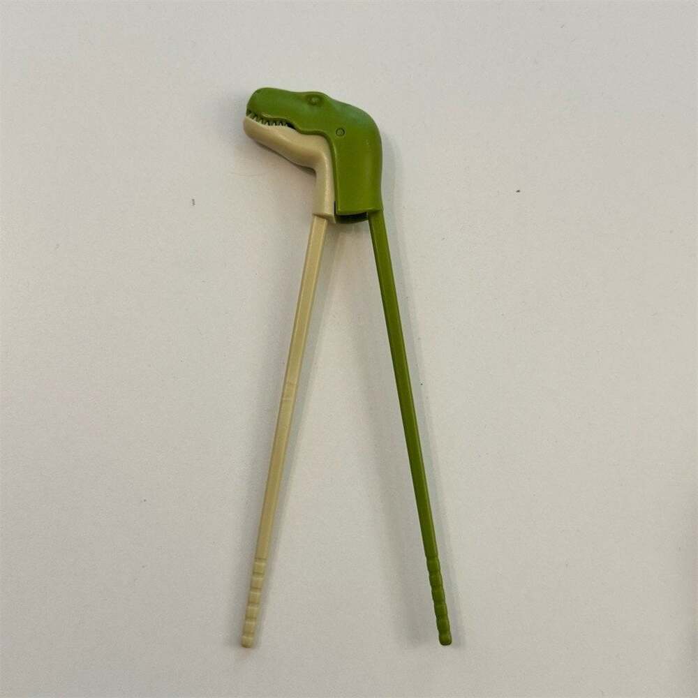 Fred & Friends Munchtime T-Rex Chomping Chopsticks Set Green Beige Novelty